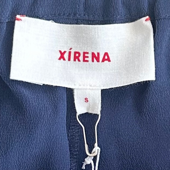 XiRENA 100% Silk Mercer Straight Leg Pant Navy Blue Small NWT Luxury Lightweight - Picture 7 of 14